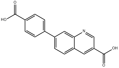 7-(4-carboxyphenyl)quinoline-3-carboxylic acid 구조식 이미지