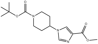 1-[1-(tert-Butoxycarbonyl)-4-piperidyl]-4-methoxycarbonyl-imidazole 구조식 이미지