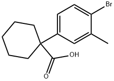 1-(4-bromo-3-methylphenyl)cyclohexane-1-carboxylic acid 구조식 이미지