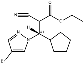 ethyl 3-(4-bromo-1H-pyrazol-1-yl)-2-cyano-3-cyclopentylpropanoate Structure