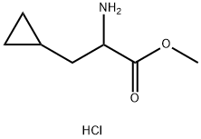 Methyl 2-amino-3-cyclopropylpropanoate HCl 구조식 이미지