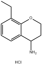 8-ETHYL-3,4-DIHYDRO-2H-1-BENZOPYRAN-4-AMINE HYDROCHLORIDE Structure