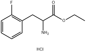 DL-2-fluoro- Phenylalanine, ethyl ester, hydrochloride Structure