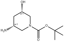 (3S,5R)-3-Amino-5-hydroxy-piperidine-1-carboxylic acid tert-butyl ester Structure