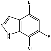 4-bromo-7-chloro-6-fluoro-1H-indazole 구조식 이미지