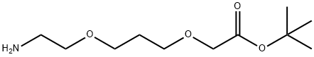 Acetic acid, 2-[3-(2-aminoethoxy)propoxy]-, 1,1-dimethylethyl ester Structure