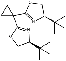 (4S,4'S)-2,2'-Cyclopropylidenebis[4-tert-butyl-4,5-dihydro
oxazole],99%e.e. Structure