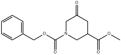 1-benzyl 3-methyl 5-oxopiperidine-1,3-dicarboxylate Structure