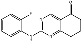 2-((2-FLUOROPHENYL)AMINO)-7,8-DIHYDROQUINAZOLIN-5(6H)-ONE 구조식 이미지