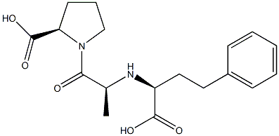 D-Proline, N-[(1S)-1-carboxy-3-phenylpropyl]-L-alanyl- Structure