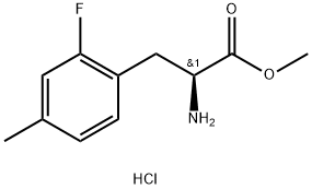 (S)-2-Amino-3-(2-fluoro-4-methyl-phenyl)-propionic acid methyl ester hydrochloride 구조식 이미지