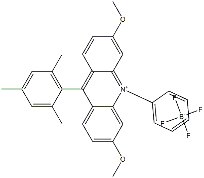 9-mesityl-3,6-dimethoxy-10-phenylacridin-10-ium tetrafluoroborate Structure