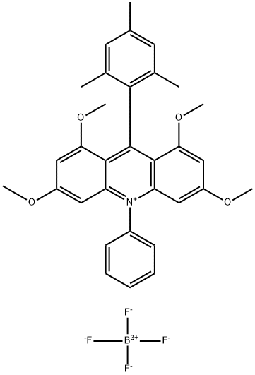 9-mesityl-1,3,6,8-tetramethoxy-10-phenylacridin-10-ium tetrafluoroborate Structure