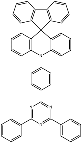 10-(4-(4,6-diphenyl-1,3,5-triazin-2-yl)phenyl)-10H-spiro[acridine-9,9'-fluorene] 구조식 이미지