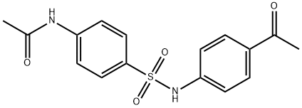 N-(4-{[(4-acetylphenyl)amino]sulfonyl}phenyl)acetamide 구조식 이미지