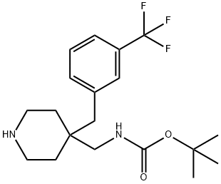 tert-Butyl {4-[3-(trifluoromethyl)benzyl]piperidin-4-yl}methylcarbamate Structure