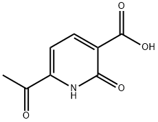 3-Pyridinecarboxylic acid, 6-acetyl-1,2-dihydro-2-oxo- Structure