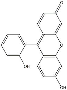 3H-Xanthen-3-one, 6-hydroxy-9-(2-hydroxyphenyl)- Structure