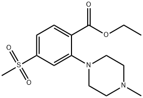 Ethyl 2-(4-Methyl-1-piperazinyl)-4-(methylsulfonyl)benzoate Structure