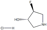 trans-4-fluoro-3-hydroxypyrrolidine hydrochloride Structure