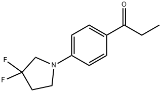 1-(4-(3,3-difluoropyrrolidin-1-yl)phenyl)propan-1-one 구조식 이미지