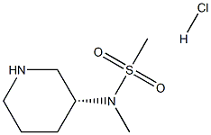 N-methyl-N-[(3R)-piperidin-3-yl]methanesulfonamide hydrochloride Structure