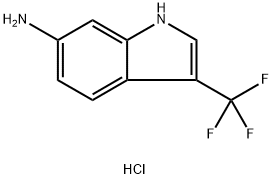 3-(trifluoromethyl)-1H-indol-6-amine hydrochloride 구조식 이미지