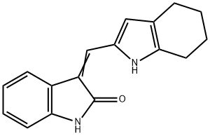 (Z)-3-((4,5,6,7-tetrahydro-1H-indol-2-yl)methylene)indolin-2-one 구조식 이미지