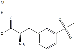 (R)-Methyl 2-amino-3-(3-(methylsulfonyl)phenyl)propanoate hydrochloride 구조식 이미지