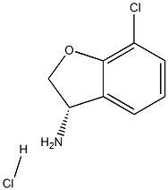 (3S)-7-CHLORO-2,3-DIHYDRO-1-BENZOFURAN-3-AMINE HYDROCHLORIDE 구조식 이미지