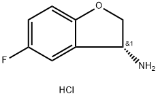 (3R)-5-FLUORO-2,3-DIHYDRO-1-BENZOFURAN-3-AMINE HYDROCHLORIDE Structure