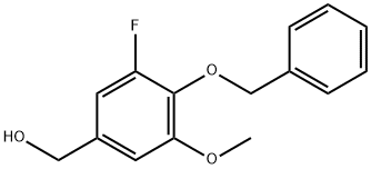 4-Benzyloxy-5-fluoro-3-methoxybenzyl alcohol Structure