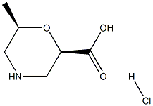 (2R,6R)-6-methylmorpholine-2-carboxylic acid hydrochloride 구조식 이미지