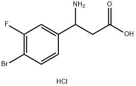 3-AMINO-3-(4-BROMO-3-FLUOROPHENYL)PROPANOIC ACID HCl 구조식 이미지