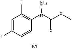 METHYL (2S)-2-AMINO-2-(2,4-DIFLUOROPHENYL)ACETATE HYDROCHLORIDE Structure