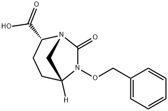 (2R,5R)-6-(benzyloxy)-7-oxo-1,6-diazabicyclo[3.2.1]octane-2-carboxylic acid 구조식 이미지