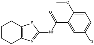 5-chloro-2-methoxy-N-(4,5,6,7-tetrahydro-1,3-benzothiazol-2-yl)benzamide 구조식 이미지