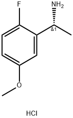 (R)-1-(2-fluoro-5-methoxyphenyl)ethan-1-amine hydrochloride 구조식 이미지