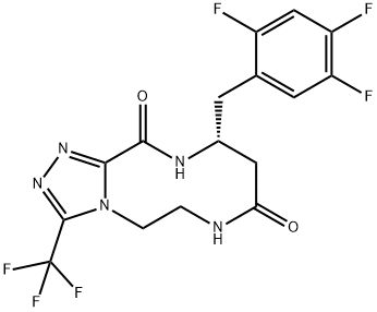 (R)-10-(2,4,5-trifluorobenzyl)-3-(trifluoromethyl)-6,7,10,11-tetrahydro-[1,2,4]triazolo[3,4-c][1,4,7]triazecine-8,12(5H,9H)-dione 구조식 이미지