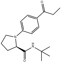 (R)-N-(tert-butyl)-1-(4-propionylphenyl)pyrrolidine-2-carboxamide 구조식 이미지