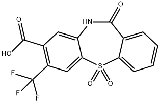 11-oxo-7-(trifluoromethyl)-10,11-dihydrodibenzo[b,f][1,4]thiazepine-8-carboxylic acid 5,5-dioxide Structure