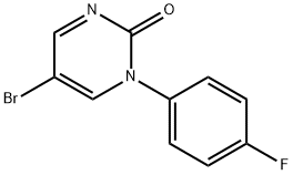 5-Bromo-1-(4-fluorophenyl)pyrimidin-2(1H)-one 구조식 이미지