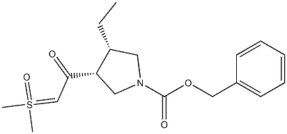 (3R,4S)-Benzyl 3-(2-(dimethylhydrosulfinylidene)acetyl)-4-ethylpyrrolidine-1-carboxylate 구조식 이미지