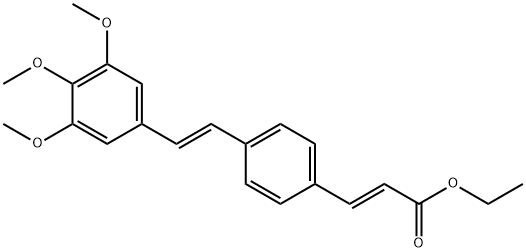 ethyl (E)-3-(4-((E)-3,4,5-trimethoxystyryl)phenyl)acrylate Structure