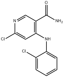 6-chloro-4-((2-chlorophenyl)amino)nicotinamide 구조식 이미지