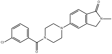 5-(4-(3-chlorobenzoyl)piperazin-1-yl)-2-methylisoindolin-1-one Structure