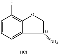 (3R)-7-FLUORO-2,3-DIHYDRO-1-BENZOFURAN-3-AMINE HYDROCHLORIDE 구조식 이미지