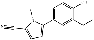 5-(3-ethyl-4-hydroxyphenyl)-1-methyl-1H-pyrrole-2-carbonitrile Structure