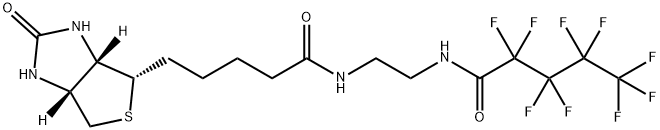 2,2,3,3,4,4,5,5,5-nonafluoro-N-(2-(5-((3aS,4S,6aR)-2-oxohexahydro-1H-thieno[3,4-d]imidazol-4-yl)pentanamido)ethyl)pentanamide Structure