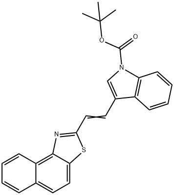 (E)-tert-butyl 3-(2-(naphtho[1,2-d]thiazol-2-yl)vinyl)-1H-indole-1-carboxylate Structure